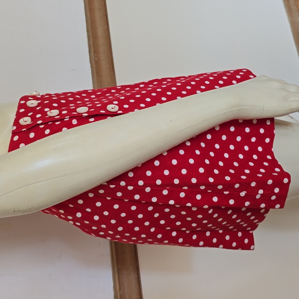 Vintage 70s Polka Dot Women's Skort/Culotte Size Small - Picture 3 of 6
